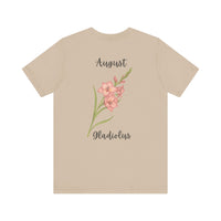 Load image into Gallery viewer, August Gladiolus Birth Month Tee
