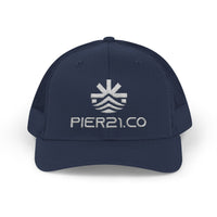 Load image into Gallery viewer, Trucker Cap — PIER &amp; CO Embroidered Logo Snapback