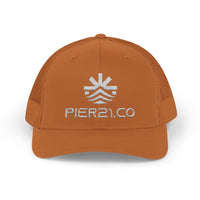 Load image into Gallery viewer, Trucker Cap — PIER &amp; CO Embroidered Logo Snapback