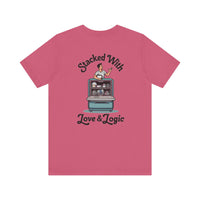 Load image into Gallery viewer, &quot;Stacked with Love (and Logic)&quot; Humor Comfortable Unisex Short Sleeve Tee,
