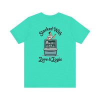 Load image into Gallery viewer, &quot;Stacked with Love (and Logic)&quot; Humor Comfortable Unisex Short Sleeve Tee,
