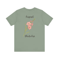 Load image into Gallery viewer, August Gladiolus Birth Month Tee
