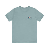 Load image into Gallery viewer, Stars, Stripes &amp; Surfboards Unisex Tee | Beachwear, Fishing Shirt,
