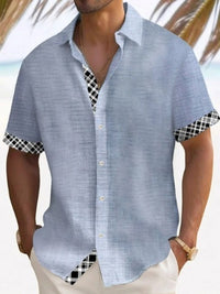 Load image into Gallery viewer, Beach Striped Shirt Short Sleeve Men
