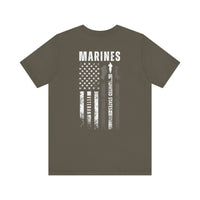 Load image into Gallery viewer, Marines Veteran Flag T-Shirt – United States Military Tribute Tee
