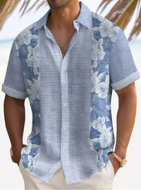 Load image into Gallery viewer, Beach Striped Shirt Short Sleeve Men
