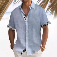 Load image into Gallery viewer, Beach Striped Shirt Short Sleeve Men
