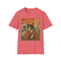 Load image into Gallery viewer, Japanese Vintage Cat with Samurai Tee
