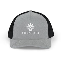 Load image into Gallery viewer, Trucker Cap — Embroidered Pier21.co Coastal Vibes Snapback