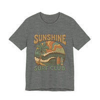 Load image into Gallery viewer, Retro Sunshine Surf Club Tee for Beach Lovers | Unisex Graphic T-Shirt, Summer Style
