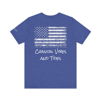 Load image into Gallery viewer, Stars, Stripes, Coastal Vibes &amp; Tides, Graphic Tee, Comfortable T-Shirt
