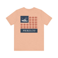 Load image into Gallery viewer, Stars, Stripes &amp; Tuna Bites Fishing Inspired Graphic Tee, Unisex Fishing Shirt
