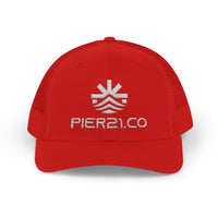Load image into Gallery viewer, Trucker Cap — PIER &amp; CO Embroidered Logo Snapback