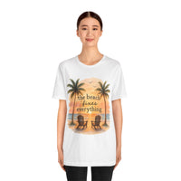 Load image into Gallery viewer, Beach Fixes Everything Watercolor Tee
