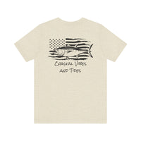 Load image into Gallery viewer, Tuna Flag Coastal Vibes &amp; Tides Unisex Tee
