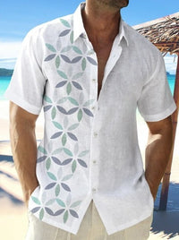 Load image into Gallery viewer, Beach Striped Shirt Short Sleeve Men
