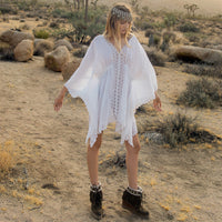 Load image into Gallery viewer, Large Size Loose Tight Waist Beach Sunscreen Clothes Coat Bikini Smock
